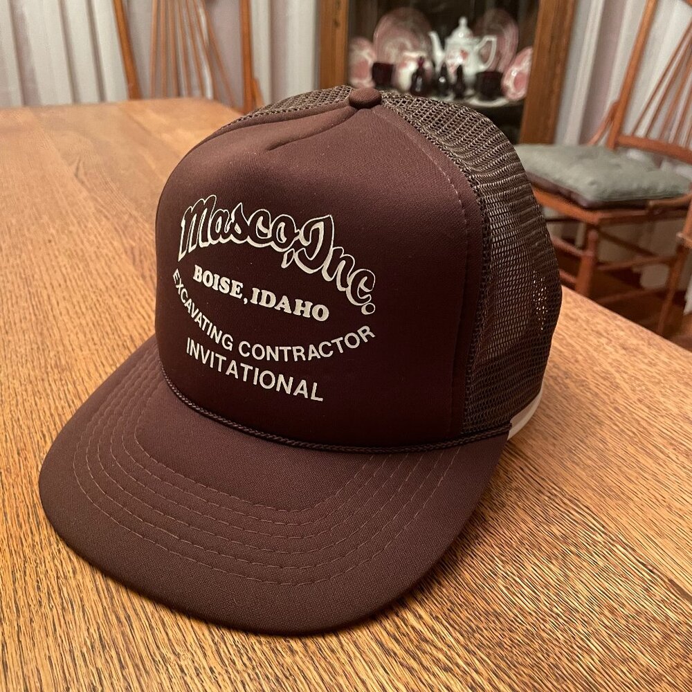 Men's Masco Inc Excavating Contractor Invitational Brown Snapback Trucker Hat